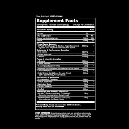 Animal Primal Muscle Hydration + Preworkout Powder ??Contains Beta Alanine, 3DPump, Caffeine & Electrolytes ??Improves Energy, Focus, Endurance & Absorption ??Fruit Punch Flavor, 17.9 oz