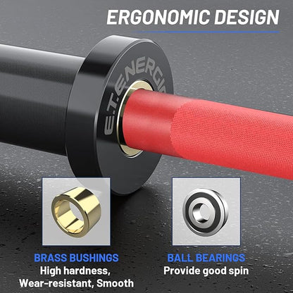 4ft Olympic Barbell 20KG Bar Load 500lbs Capacity Available Men's Barbell with Hard Chrome Sleeves for 2" Olympic Plates