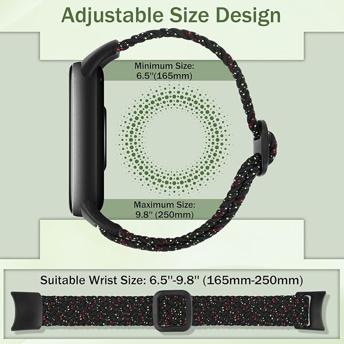 Braided Bands Compatible with Xiaomi Smart Band 10 9 8 Straps for Women Men