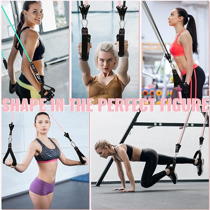 Aihoye Resistance Bands for Working Out, Exercise Bands with Handles, Stretch Bands for Exercise, Workout Bands with Door Anchors for Physical Therapy & Strength Training