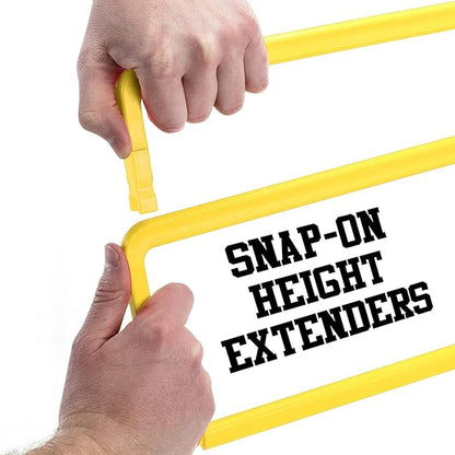 Adjustable Speed Training Hurdles Fitness & Speed Training Equipment with Agility Ladder - Plyometric Fitness & Speed Training – Hurdle/Obstacles for Soccer, Football, Track & Field