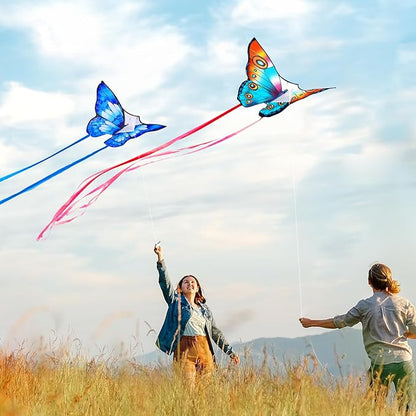 Xida Butterfly Kite for Kids & Adults, Easy to Fly, Ages 4-8, Large Kite with 300ft Handle, Perfect for Beach Trips
