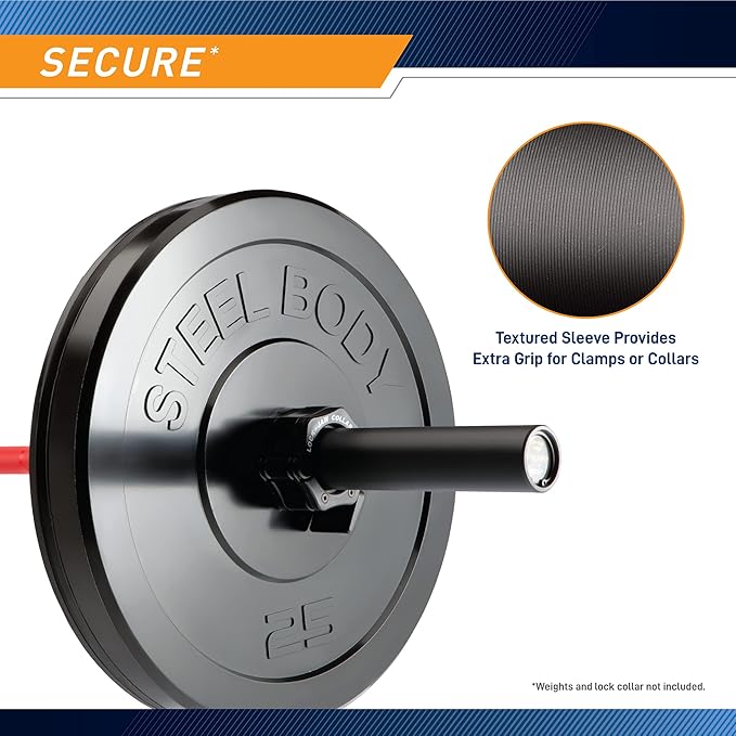 Steelbody IWF Standard 20kg and 15kg Olympic Weight Barbell Multiple Colors Available