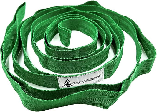 Stretching Strap Yoga Strap with Loops, Stretch Straps for Physical Therapy, Non-Elastic Exercise Strap for Pilates, Dance and Gymnastics with Workout Guide
