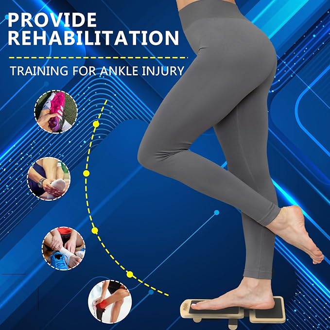 Ankle Foot Strengthener Exerciser Balance Board for Sprained Ankle,Foot Balance Stability Training,Plantar Fasciitis with Instruction & Video