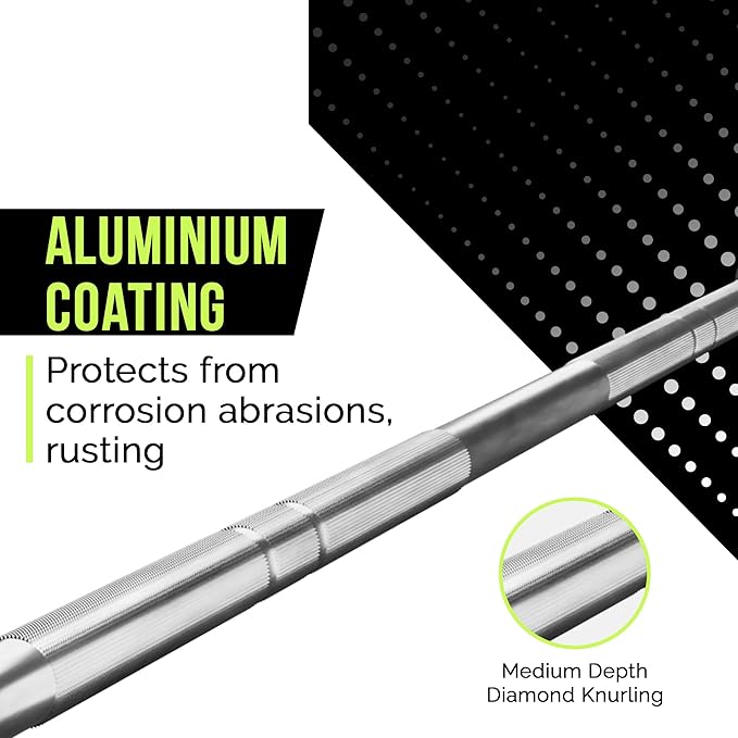 Invictus Men’s Barbell (7FT) (44LBS Bar Weight) (1500LBS Weight Capacity) Weight Training Barbell, Home Gym Fitness Essential, Strength Training Workout Bar, Portable Exercise Equipment