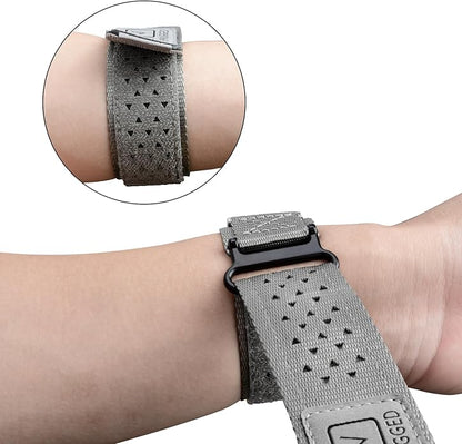 TStrap Nylon Sport Watch Band - Black Quick Release Watch Straps for Men Women - Athletic Military Smart Watch Bracelet Replacement - Correa para Reloj Hombre - 18mm 20mm 22mm