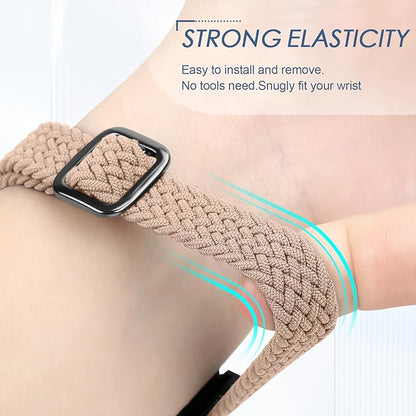 Tiptops Braided Nylon Bands Compatible with Fitbit Inspire 3/Inspire 2/Inspire/Inspire HR/Ace 2/Ace 3, Adjustable Loop Stretchy Straps Replacement Wristbands for Fitbit Inspire Women Men