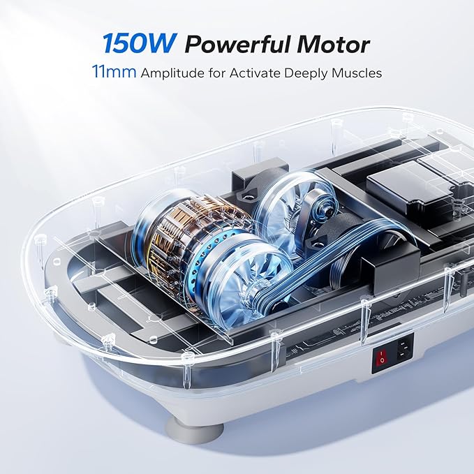 MERACH Vibration Plate Exercise Machine, Whole Body Workout Equipment for Women, Bluetooth and Silicone Pedal, Vibration Plate with Auto Mode, Vibrate Fitness Platform for Home