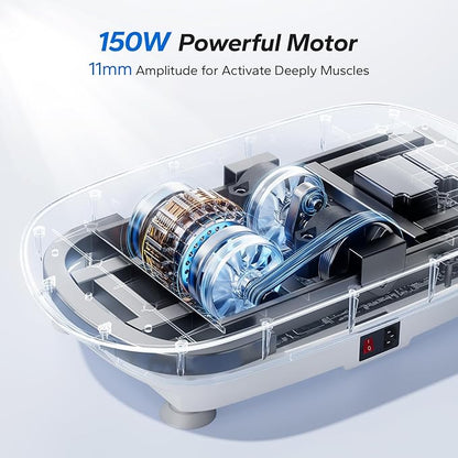 MERACH Vibration Plate Exercise Machine, Whole Body Workout Equipment for Women, Bluetooth and Silicone Pedal, Vibration Plate with Auto Mode, Vibrate Fitness Platform for Home