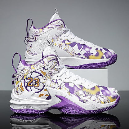 Boys Basketball Shoes Breathable Indoor Athletic Shoes Youth Outdoor Fashion Sneakers Comfortable Basketball Shoes for Girls