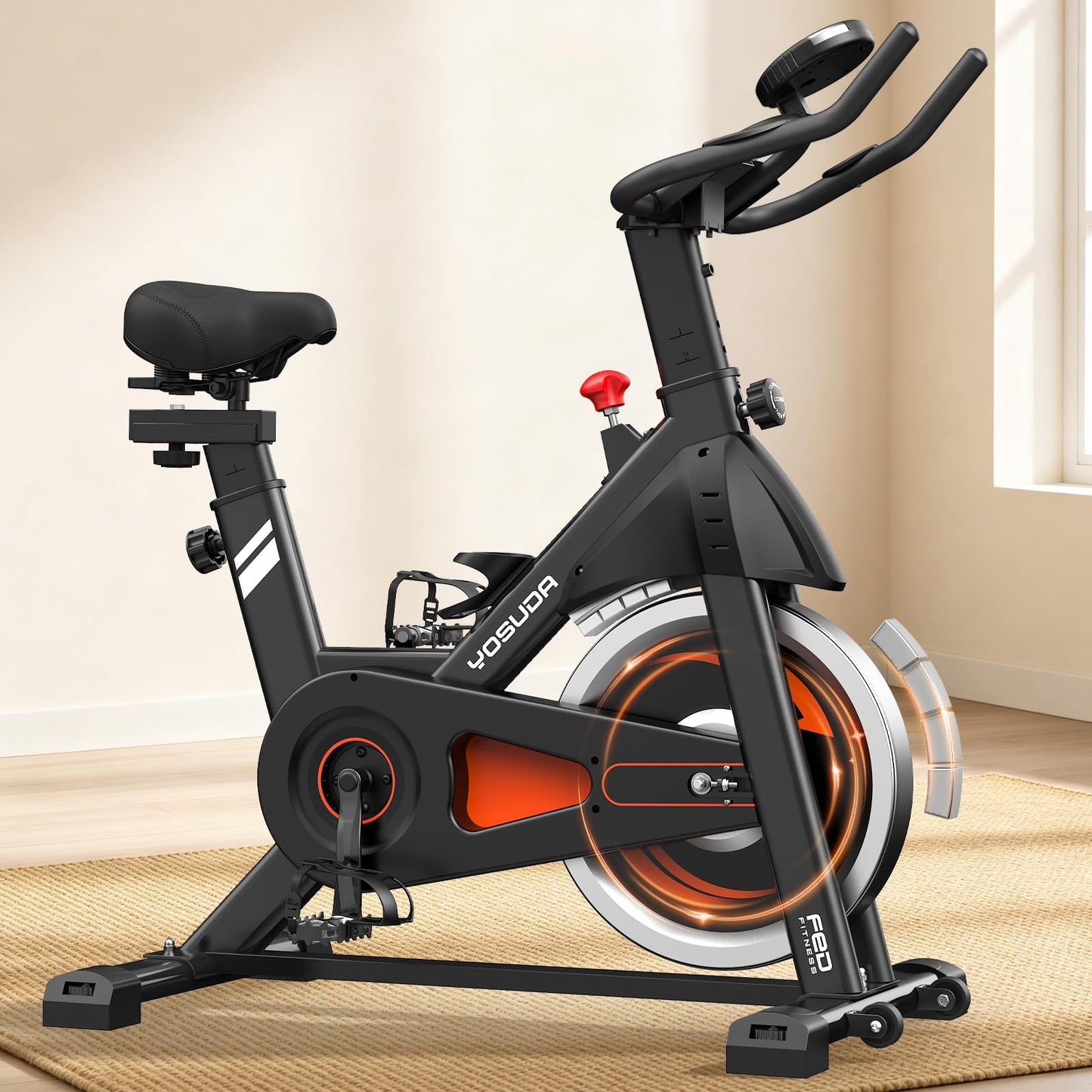YOSUDA Magnetic Stationary Exercise Bike for Home, Indoor Cycling Bike with Exclusive App & Fitness
