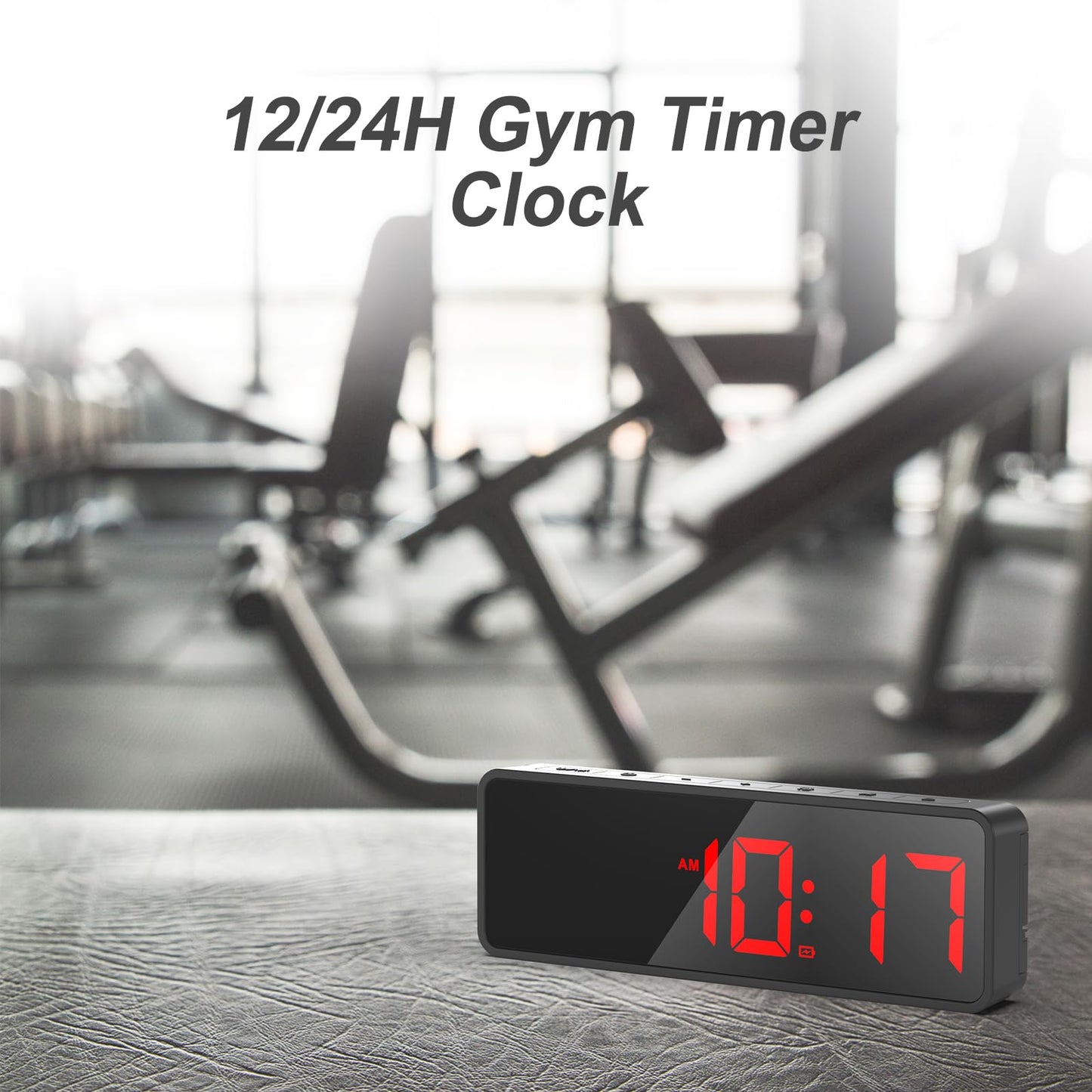 ANJANK Small Portable Gym Timer Clock, Strong Magnet, Workout Interval Timer with Powerful Battery