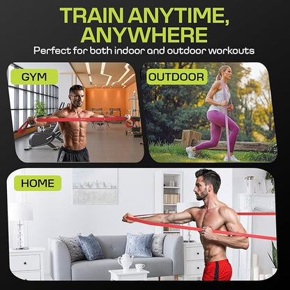 Fabric Resistance Bands for Working Out with 5 Strength Levels - Extra Light to Extra Heavy, Thick Resistance Workout Bands for Legs, Glutes, Hip, Stretching, Strength Training, and Physical Therapy