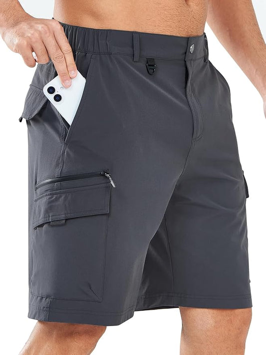 NORTHYARD Men's Cargo Hiking Shorts 9" Lightweight Outdoor Tactical Work Camping Sport Golf Casual