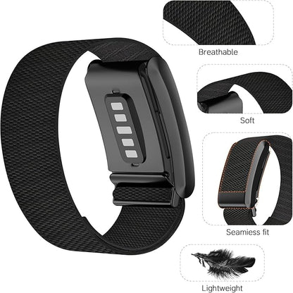 Bolesi Nylon Bicep Bands Compatible with Whoop 4.0 Fitness&Activity Tracker,Soft Stretchy Breathable Fabric Elastic Washable Adjustable Sports Loop Bicep Strap for Women Men.