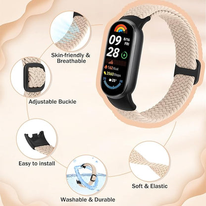 Braided Bands Compatible with Xiaomi Smart Band 10 9 8 Straps for Women Men