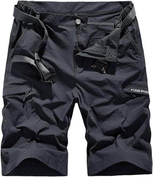 Quick Dry Hiking Shorts Men's Cargo Casual Outdoor 4-Way Stretchy Lightweight Summer Short with