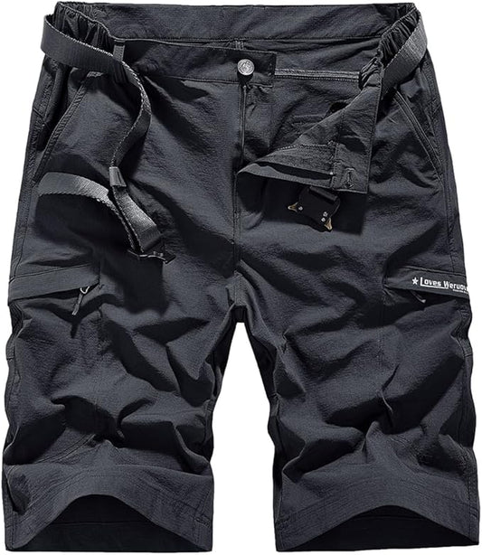 Quick Dry Hiking Shorts Men's Cargo Casual Outdoor 4-Way Stretchy Lightweight Summer Short with