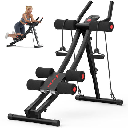MERACH Ab Machine, Adjustable Dual Track Ab Trainer, Ab Workout Equipment