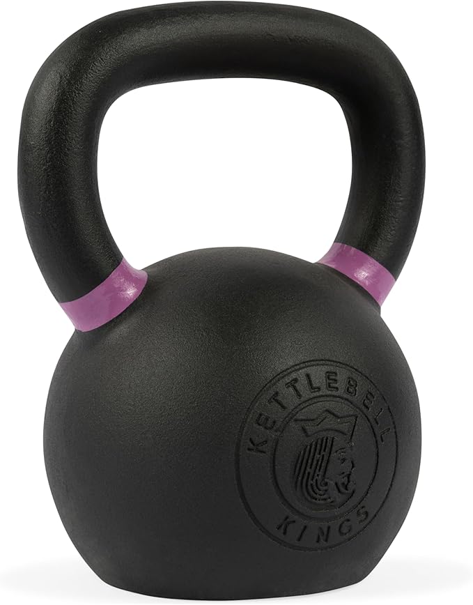 Kettlebell Kings Powder Coated Kettlebell Weights - 9-97 lb Strength Training Kettlebells for Men and Women - Hand Weights Workout Gym Equipment - Weights Set for Home Gym- New