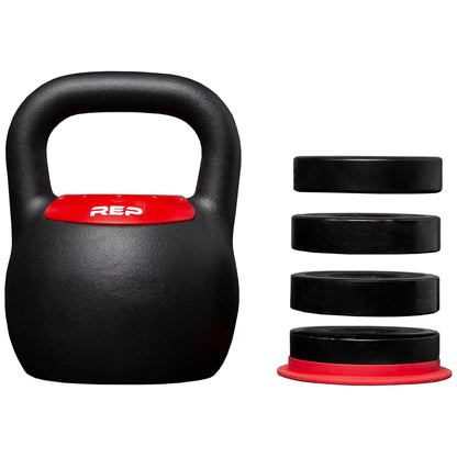 Rep Fitness Adjustable Kettlebell | 16 kg | Weight Set for Home Gym | Strength Training Equipment