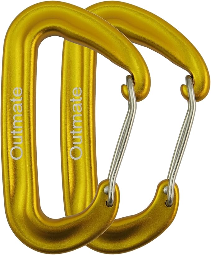 12kN 3.2"x2" Heavy-Duty Carabiner Clips - Durable, Lightweight Aluminum Alloy Carabiners for Hiking, Camping, Keychains, Dog Leashes, Hammocks & More