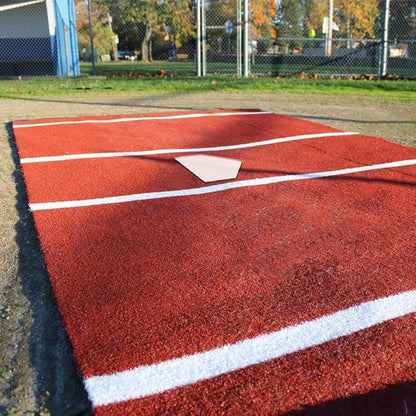 On Deck Sports 12' x 6' Baseball and Softball Batting Mat with Throwdown Home Plate