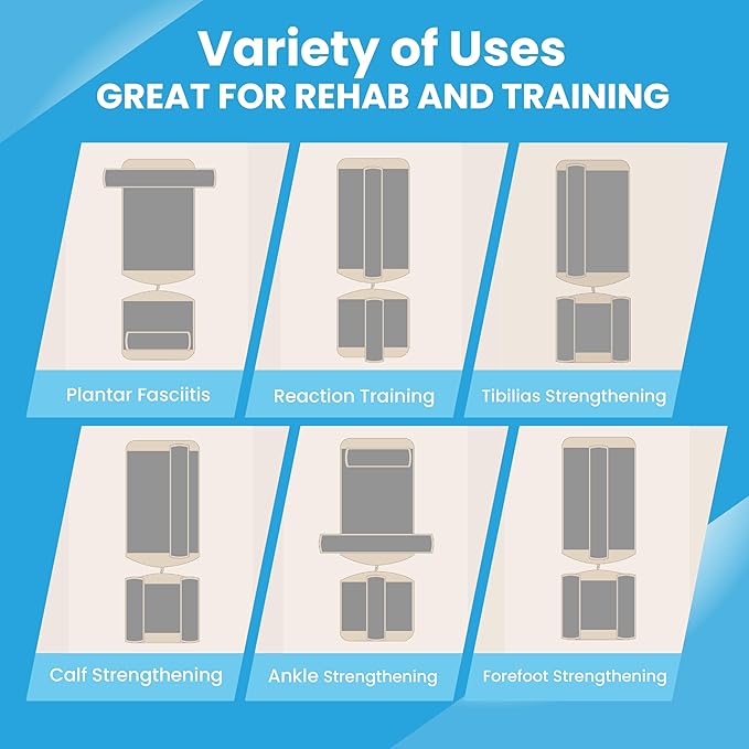 Single Leg Foot Board - Ankle & Foot Exerciser Strengthener, Physical Therapy for Sprained Ankles, Foot Stretcher for Plantar Fasciitis