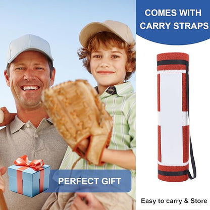 10x3 FT Softball Pitching Mat with Mound, Anti-Fade Softball Practice Turf Mat Indoor Outdoor Pitching Training Matt with Anti-Slip Bottom