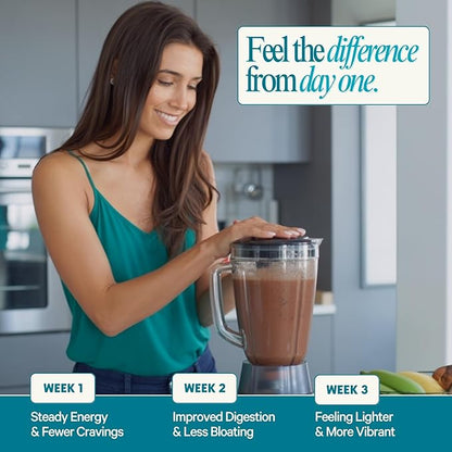 LyfeFuel All-in-One Essentials Nutrition Shake | Complete Meal Replacement Powder | 50+ Superfood Blend, 18g Plant-Based Protein - Chocolate, 24 Servings