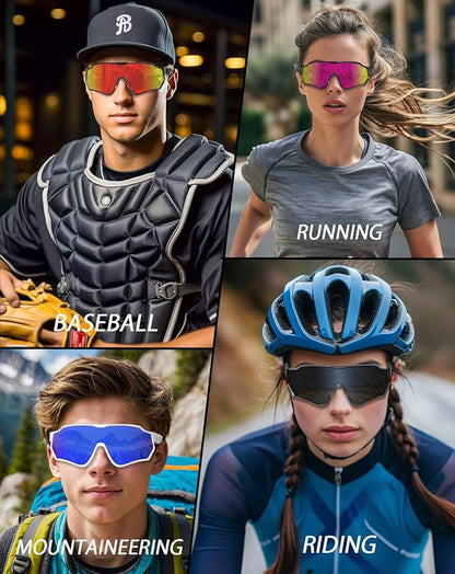 BEACOOL Polarized Running Sunglasses for Men Women UV400 Protection TR90 Sport Sunglasses for Fishing Cycling Baseball