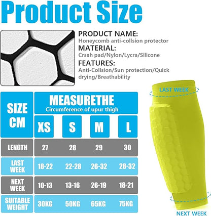 Soccer Shin Guards Shin Pads for Kids Youth Adult, Calf Compression Sleeve with Honeycomb Pads, Support for Shin Splint Baseball Boxing Kickboxing MTB