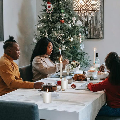 6 Packs 2.75x3.25 Inch White Pillar Candles, Unscented Dripless Non-Toxic Smokeless Clean Long Lasting Burning Cylinder Candles for Home Dinner Table Decoration Emergency Power Outage