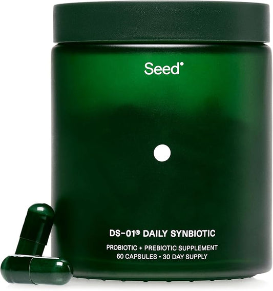 Seed DS-01 Daily Synbiotic - Prebiotic and Probiotic for Women & Men - Digestive Health, Gut