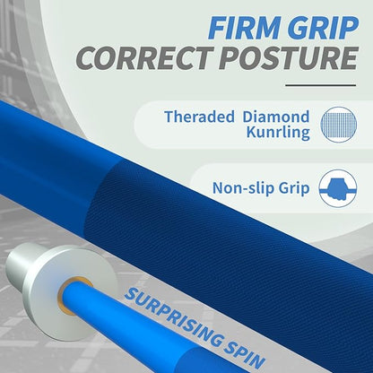 Egles Kids Barbell 5.5LB Mini Barbell Bar 4ft for Kid Women & Beginners Weighted Bar - Compatible with 2-Inch Weight Plates, for Strength Training Gym Weight Lifting, Multi-Color Training Bar