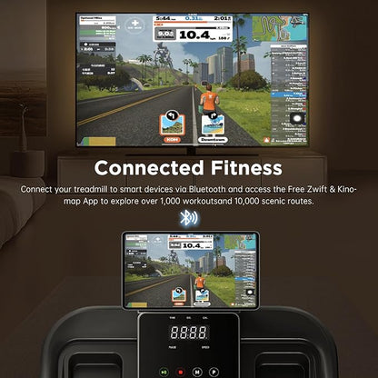 Treadmills for Home, 3.0HP Quiet Brushless Foldable Treadmill with Incline, Small Space Portable Running Walking Machine, 300/240 Lbs Capacity with 12 Preset PROG, LED Display and Phone Holder