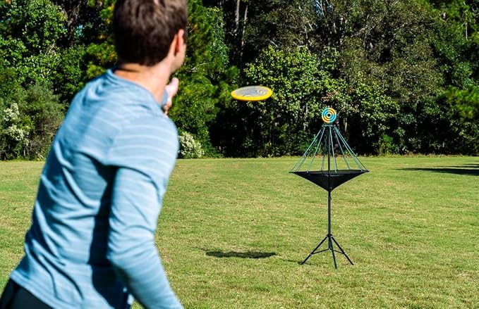 Waboba Hitman Flying Disc Target Game, 2 in 1 Foldable Throwing Garden Game with 4 Silicone Wingman Discs Included, Fun for All Ages, One Size