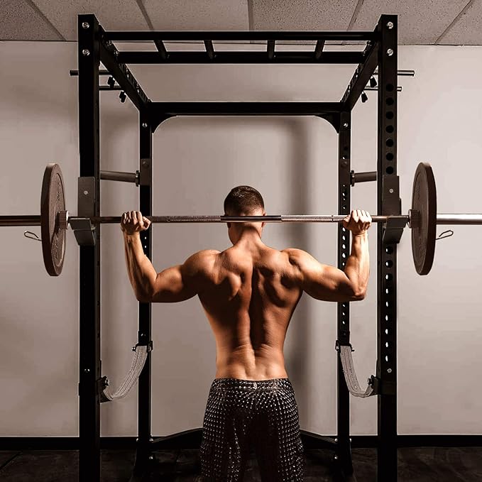 Yes4All Power Rack J-Hooks & Attachments ??Heavy Duty Barbell Holders Compatible with 2x2 & 3x3 Power Racks for Home Gym