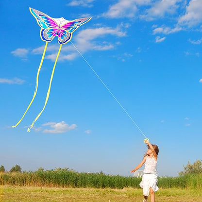 Xida Butterfly Kite for Kids & Adults, Easy to Fly, Ages 4-8, Large Kite with 300ft Handle, Perfect for Beach Trips