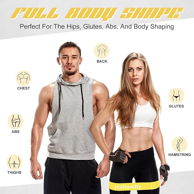 12 Pcs Latex Resistance Loop Exercise Bands for Booty Workout Stretch Exercise Bands Non Slip for Legs Squat Resistance Loop Women Men Starter Butt Hip Thigh Fitness