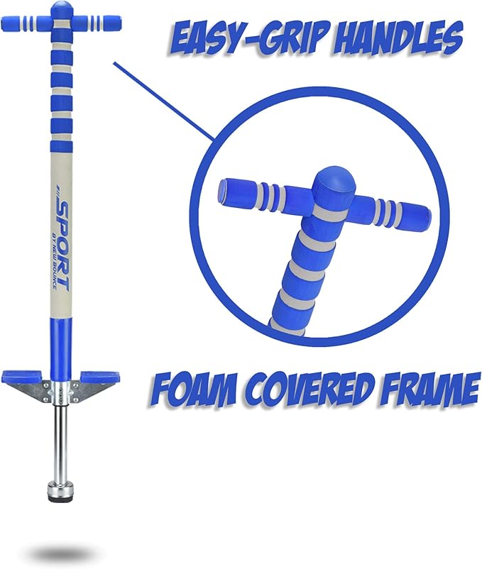 New Bounce Pogo Stick for Kids - Pogo Sticks, 40 to 80 Lbs - Sport Edition, Quality, Easy Grip, PogoStick for Hours of Wholesome Fun