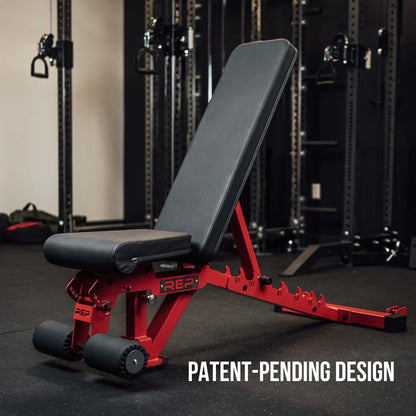 REP Foldable Incline Decline Bench | FID Platform for Home Gym | Compact Portable Fitness