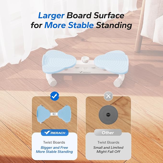 MERACH Waist Twister Machine, Ab Twist Board with 300 lbs Weight Capacity, Abs Workout for Slim Waist and Core Ab Exercise, Noiseless Home Gym Exercise Equipment for Women Men