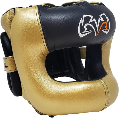 RIVAL Boxing RHGFS3 Face-Saver Sparring Headgear - Wide Eye Opening, Premium Leather, and Thermoplastic Inner Frame
