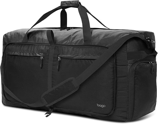 Bago Large Foldable Duffel Bags for Traveling Women & Men - 100L Packable Duffle Bag for Travel