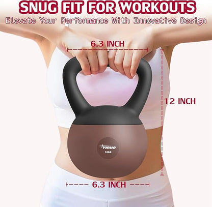YIGUO Soft Kettlebell, Kettlebells 10 lb Anti-Slip Grip Weight for Home Workouts, Kettlebell for Safe Strength Training for Women & Men & Beginners