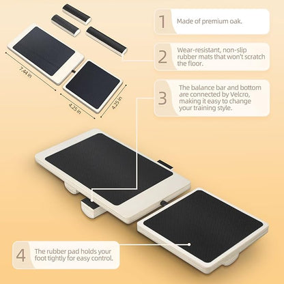 Ankle Strengthener Exerciser for Sprained, Ankle Mobility Balance Board, Single Leg Foot Strengthener Balance Board, Blackboard Foot Trainer, Ankle Strengthening Equipment for Plantar Fasciitis Relief