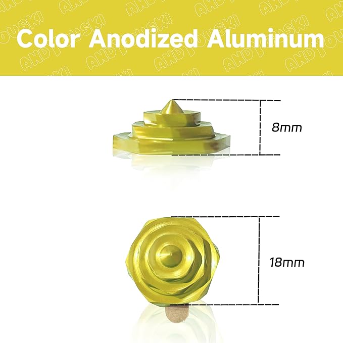 4-Layer Hexagonal Tapered Studs 18mm Aluminum Snowboard Stomp Pad - 9pcs