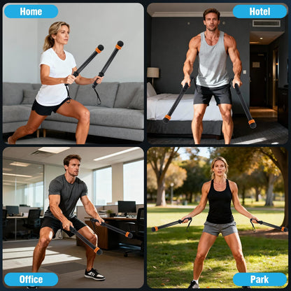 2 PCS Weighted Cordless Battle Ropes - Adjustable Resistance and Portable Ropeless Battle Ropes